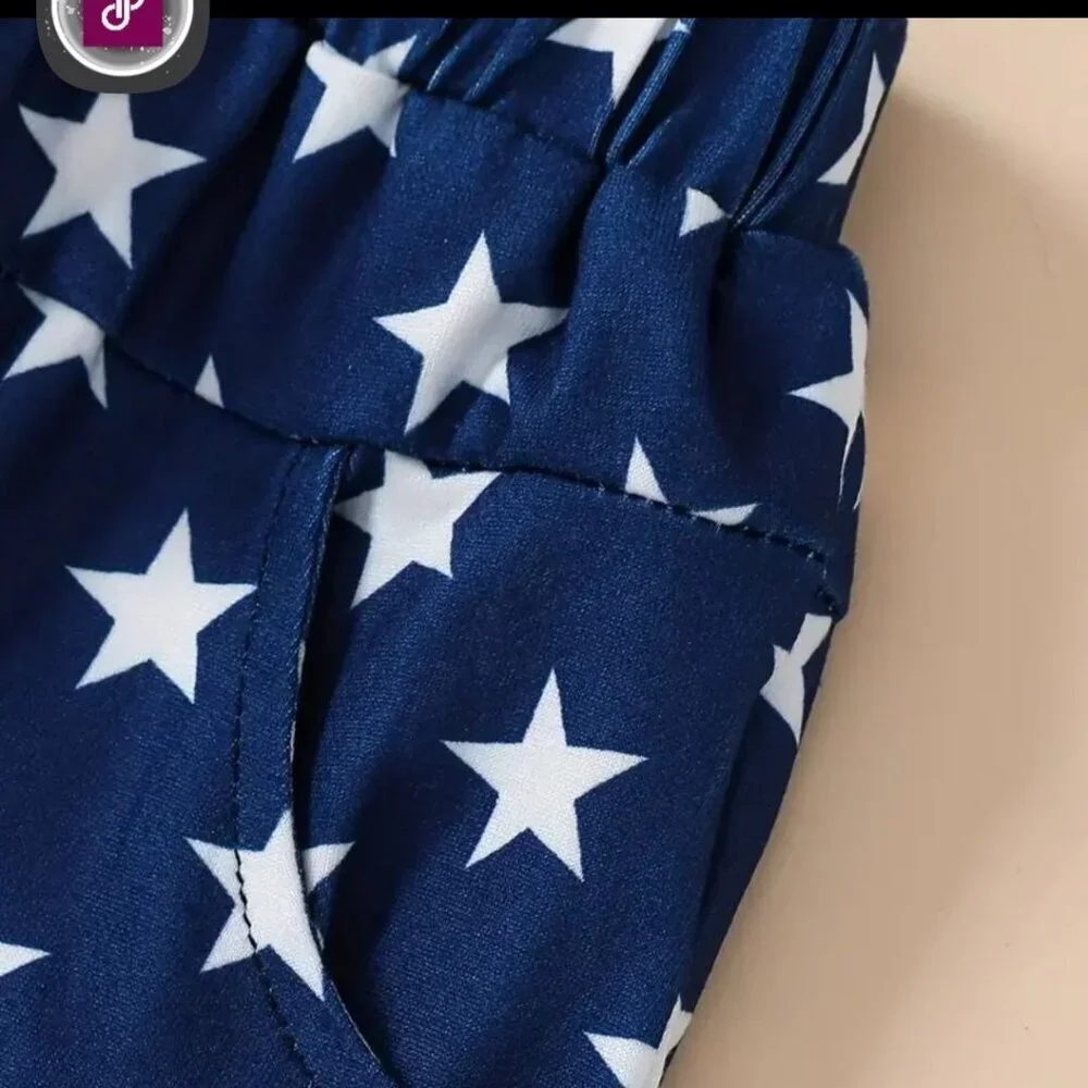 2 piece Baby Boys "All American Dude"  T-shirt and Shorts Set for Independence D - Picture 5 of 5
